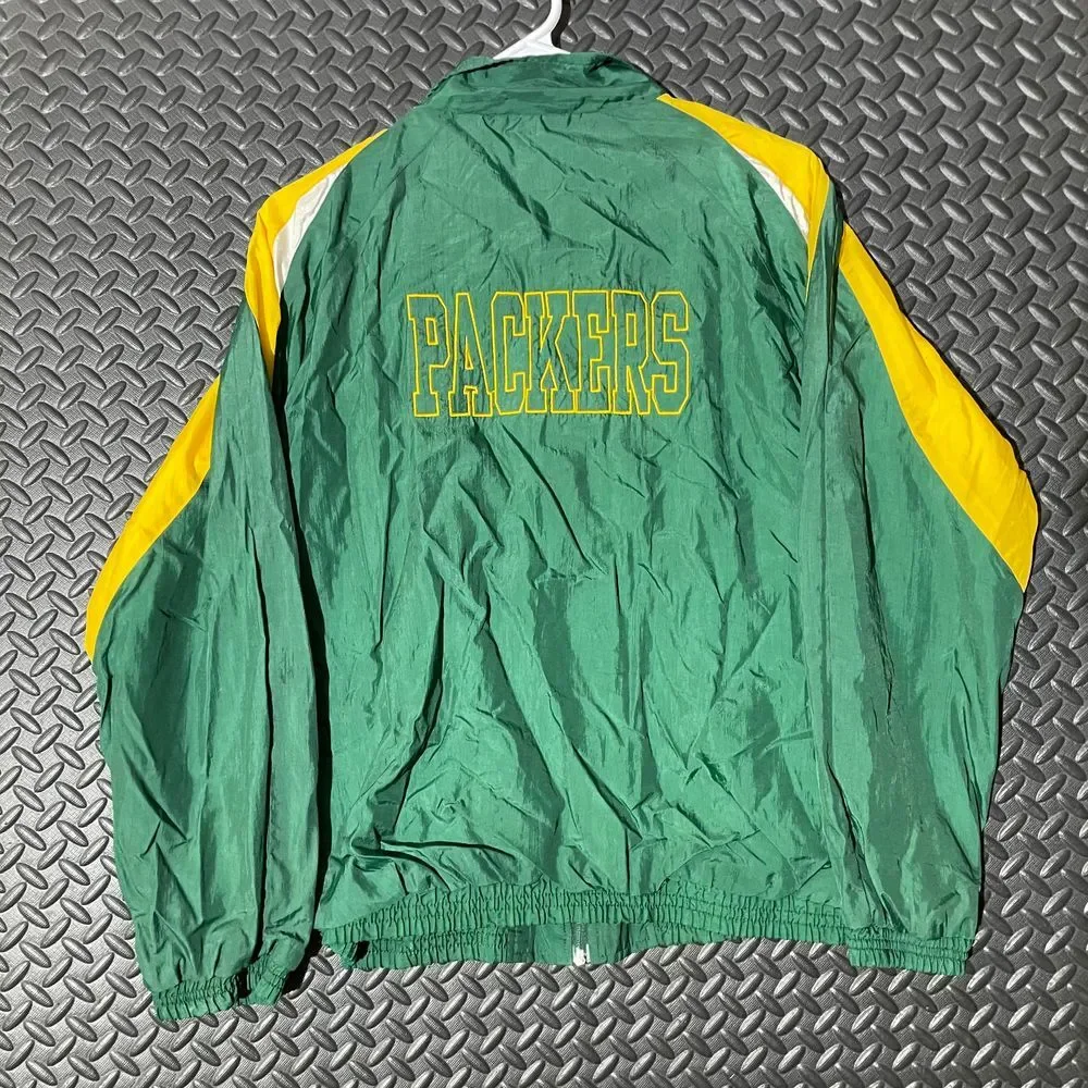 Vintage Youth NFL Green Bay Packers Touchdown Club‎ Jacket Windbreaker Youth XL